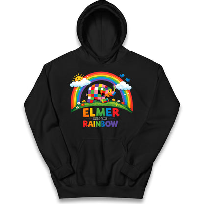 Elmer And The Rainbow Kids Hoodie
