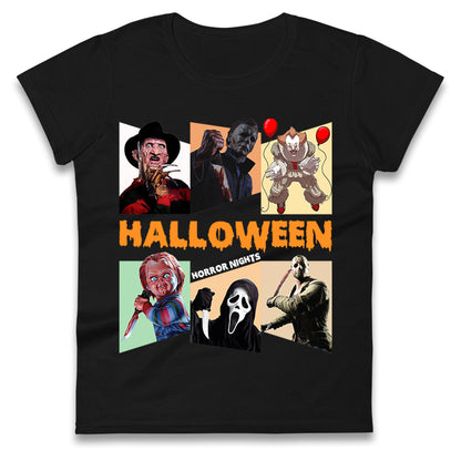Horror Characters Halloween Horror Nights Womens t shirts