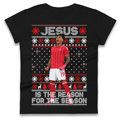 Nottm Forest FC Christmas Ladies T Shirt