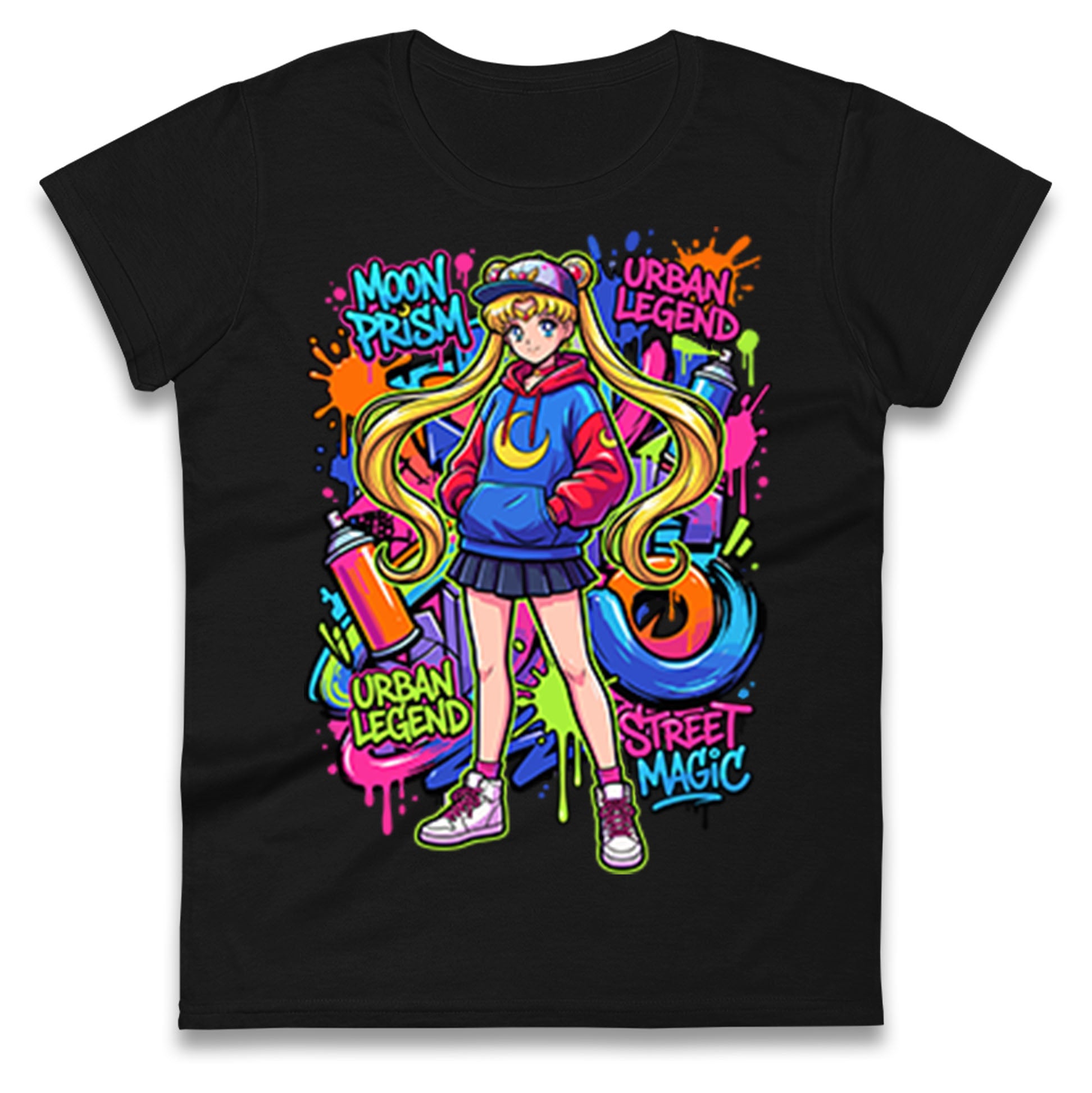 Moon Prism Power Ladies T Shirt