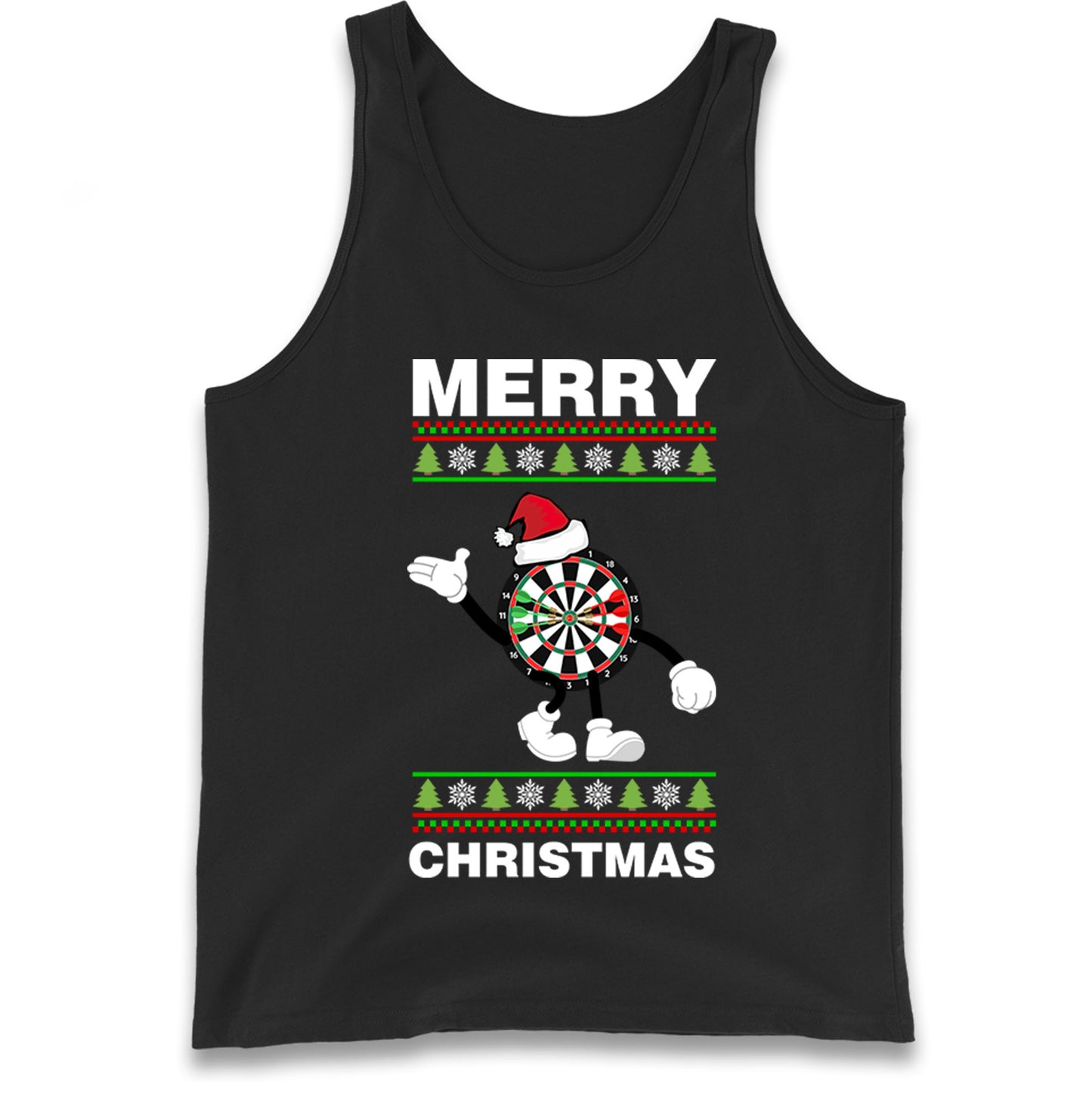 dartboard christmas santa costume tank top