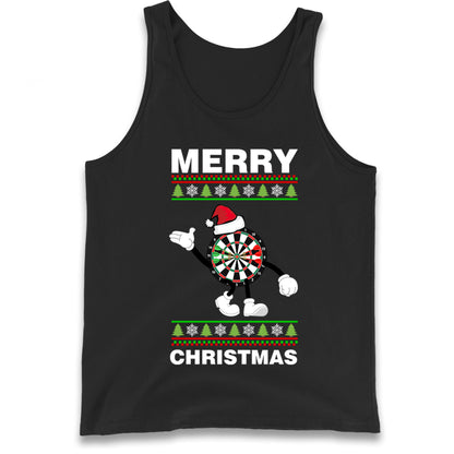 dartboard christmas santa costume tank top