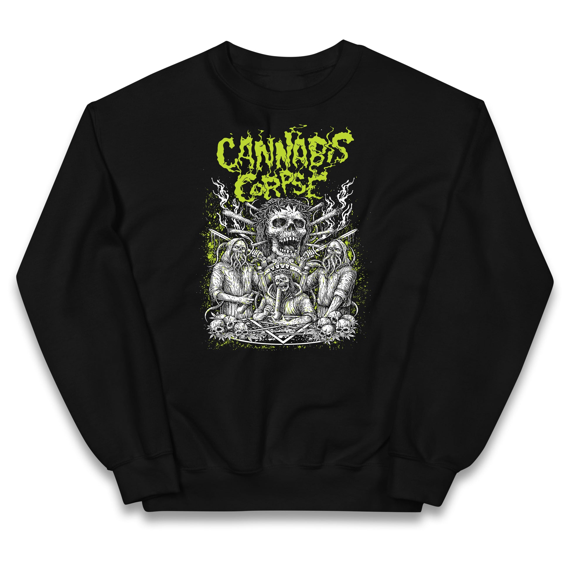 Cannabis Corpse Band Kids Jumper