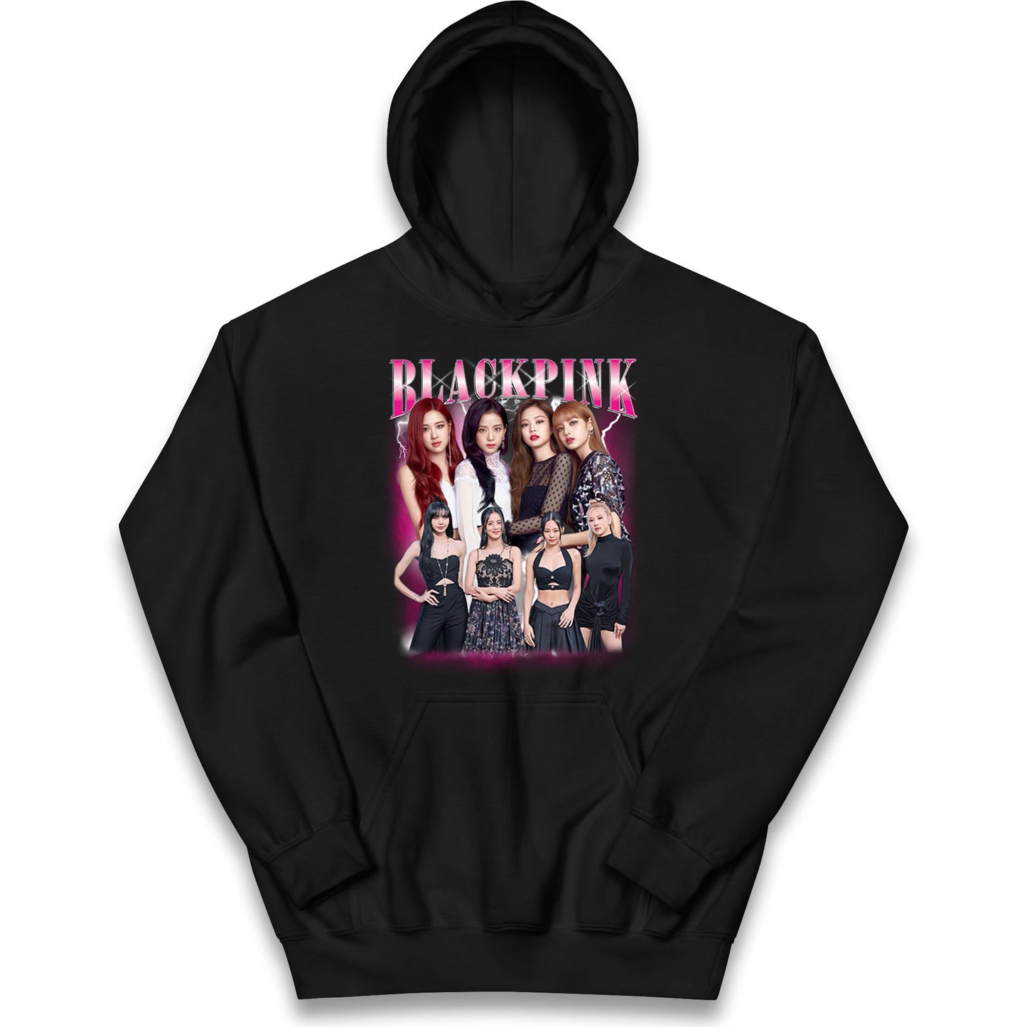 Black Pink Kids Hoodie