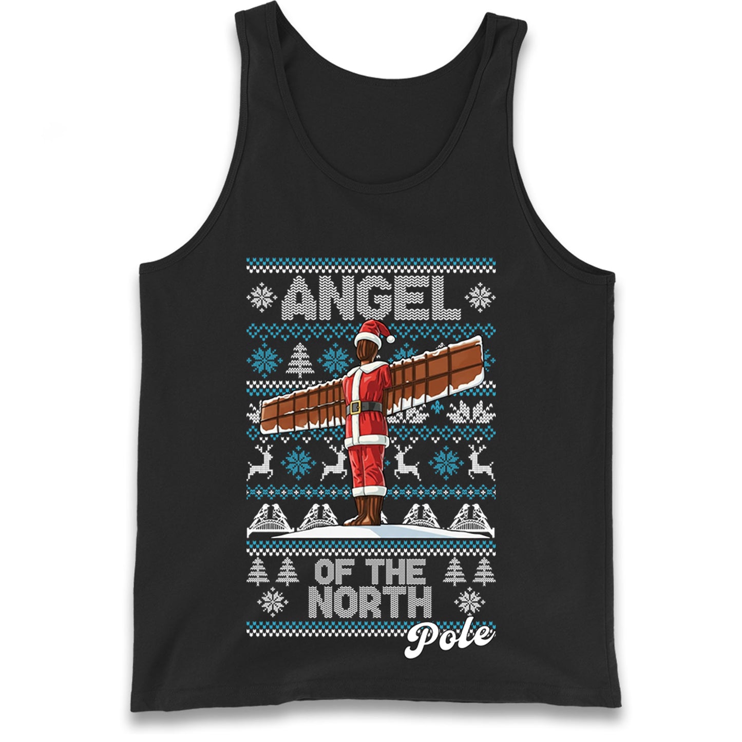 Angel Of The North Pole Christmas Tank Top