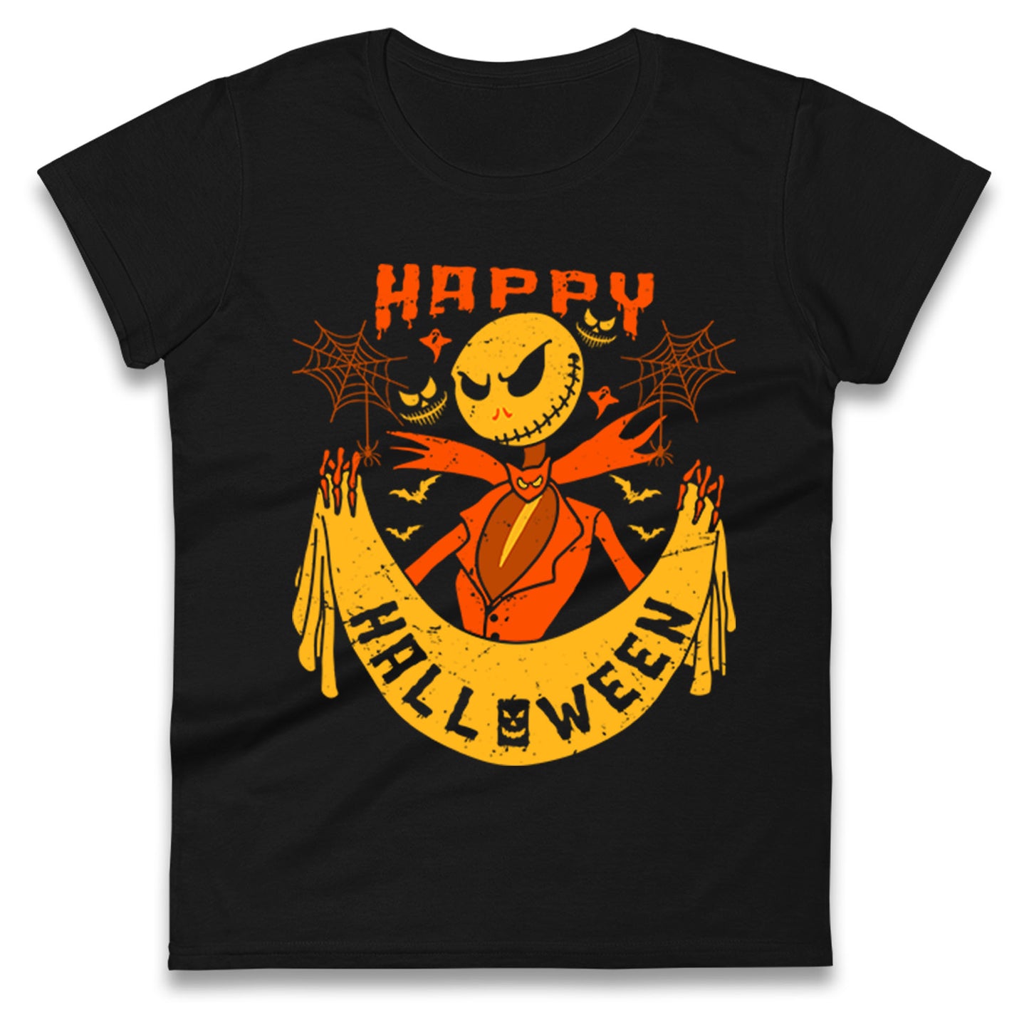 Jack Skellington Happy Halloween Womens t shirt