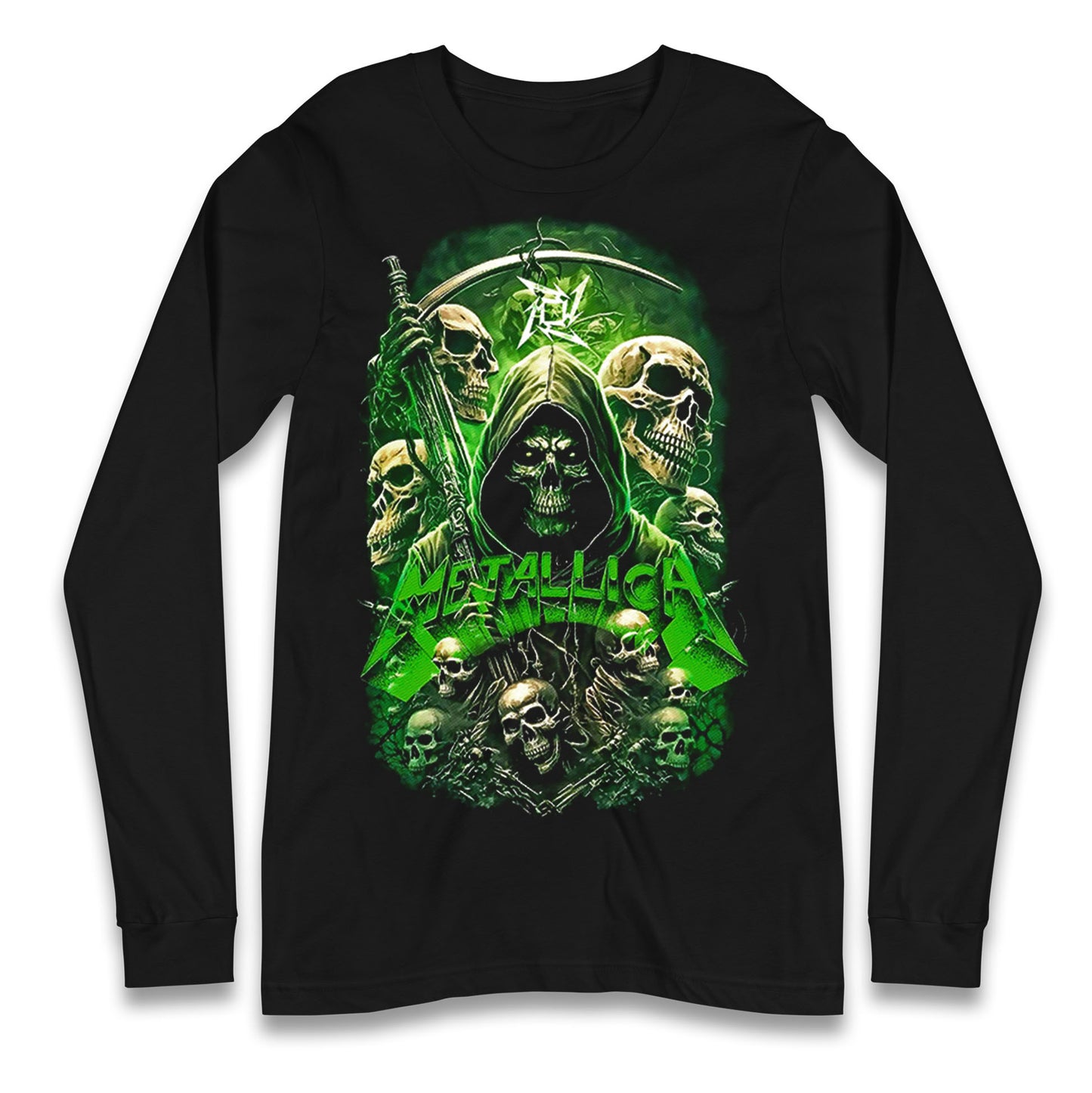 Metallica Green Skulls Longsleeve T Shirt