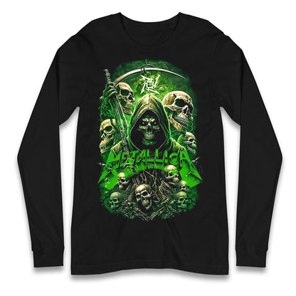 Metallica Green Skulls Longsleeve T Shirt