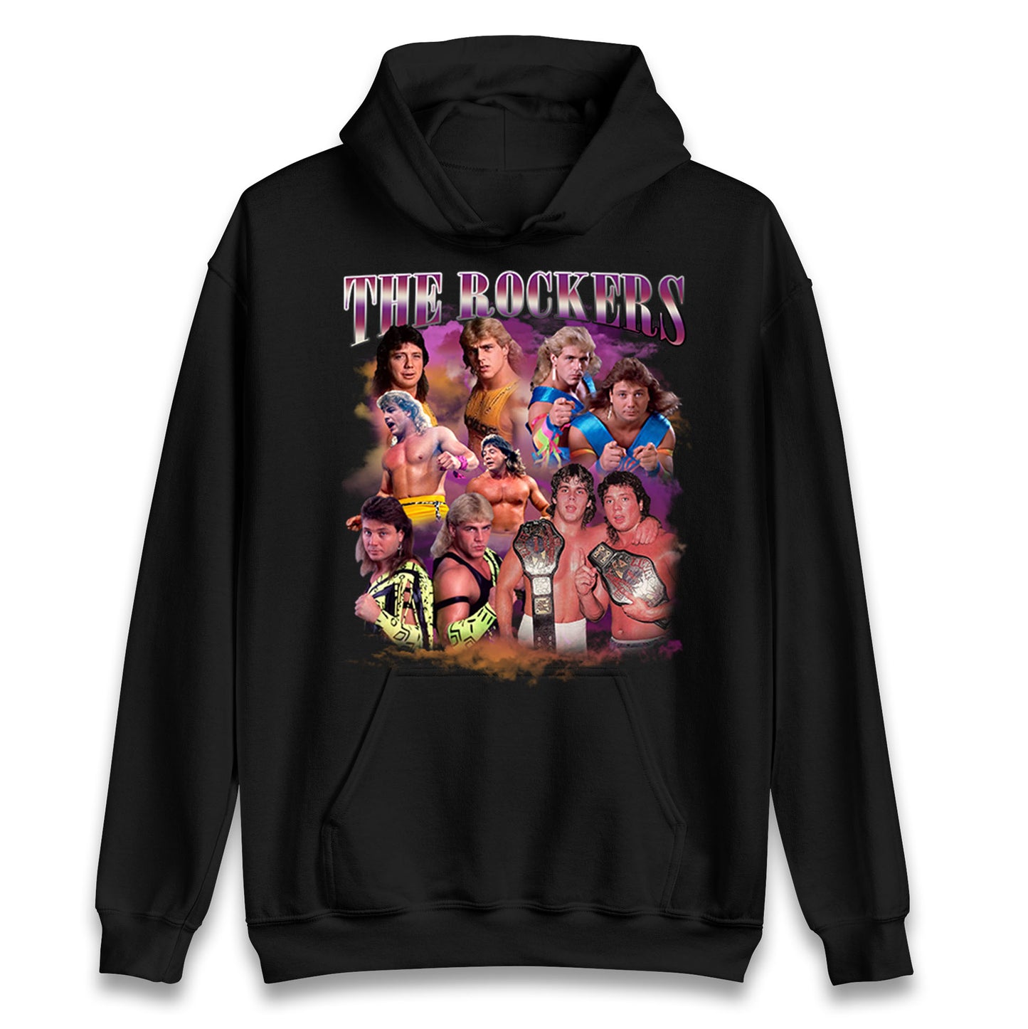 Retro The Rockers Bootleg Wrestling Unisex Hoodie