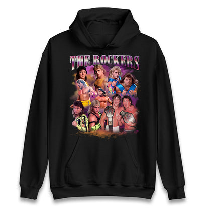 Retro The Rockers Bootleg Wrestling Unisex Hoodie