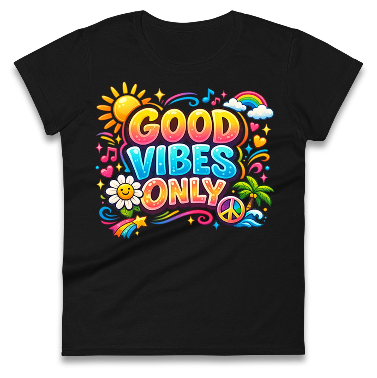 Good Vibes Only Ladies T Shirt