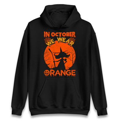 In October We Wear Orange Halloween Hoodie
