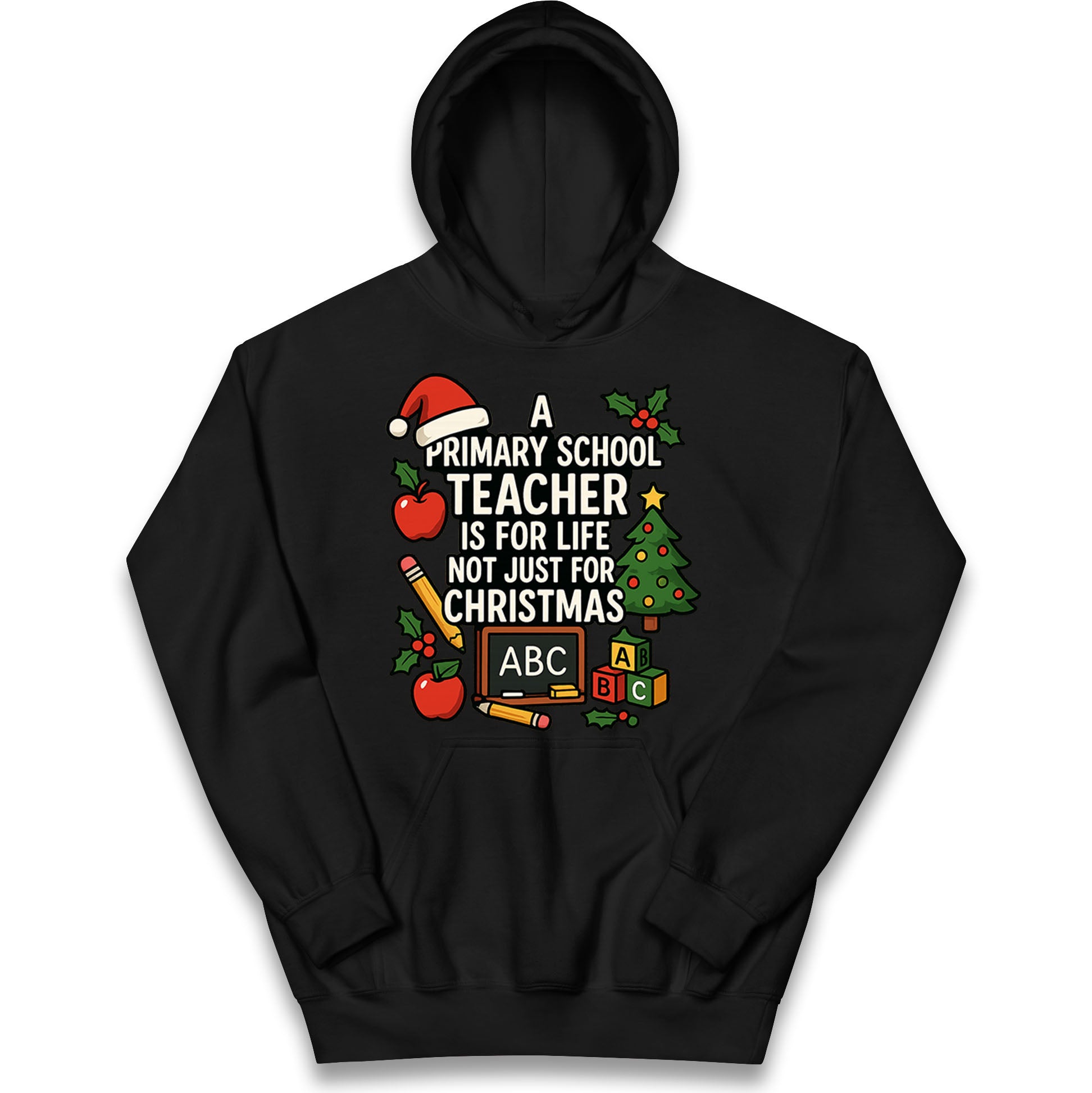 Primary School Teacher Christmas Kids Hoodie