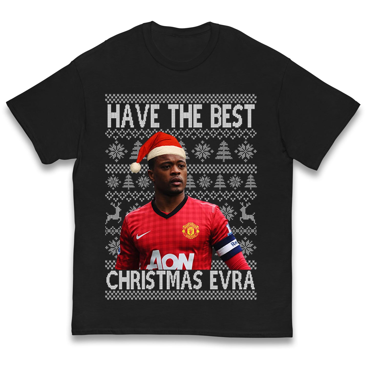 Man Utd Xmas Kids T Shirt 