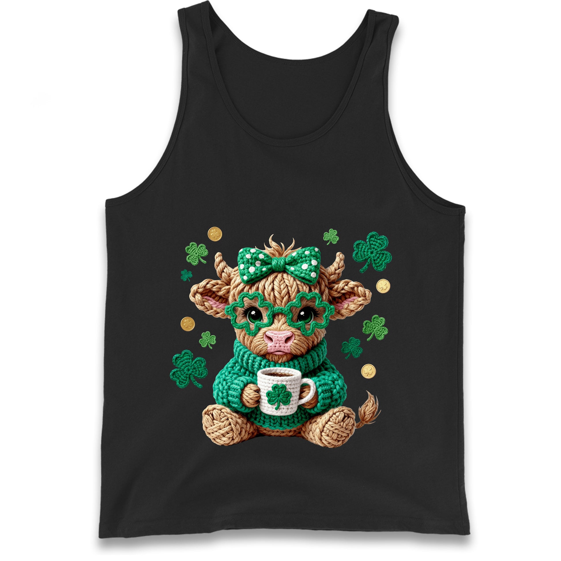 Cute Cow St Patrick Tank Top