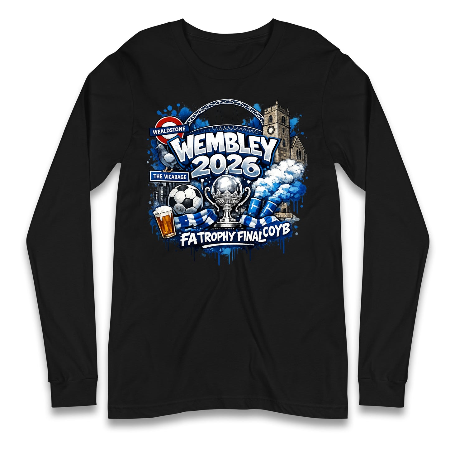 Wealdstone FA Trophy Final Wembley 2026 | Buy FA Trophy Wear Longsleeve T Shirt 
