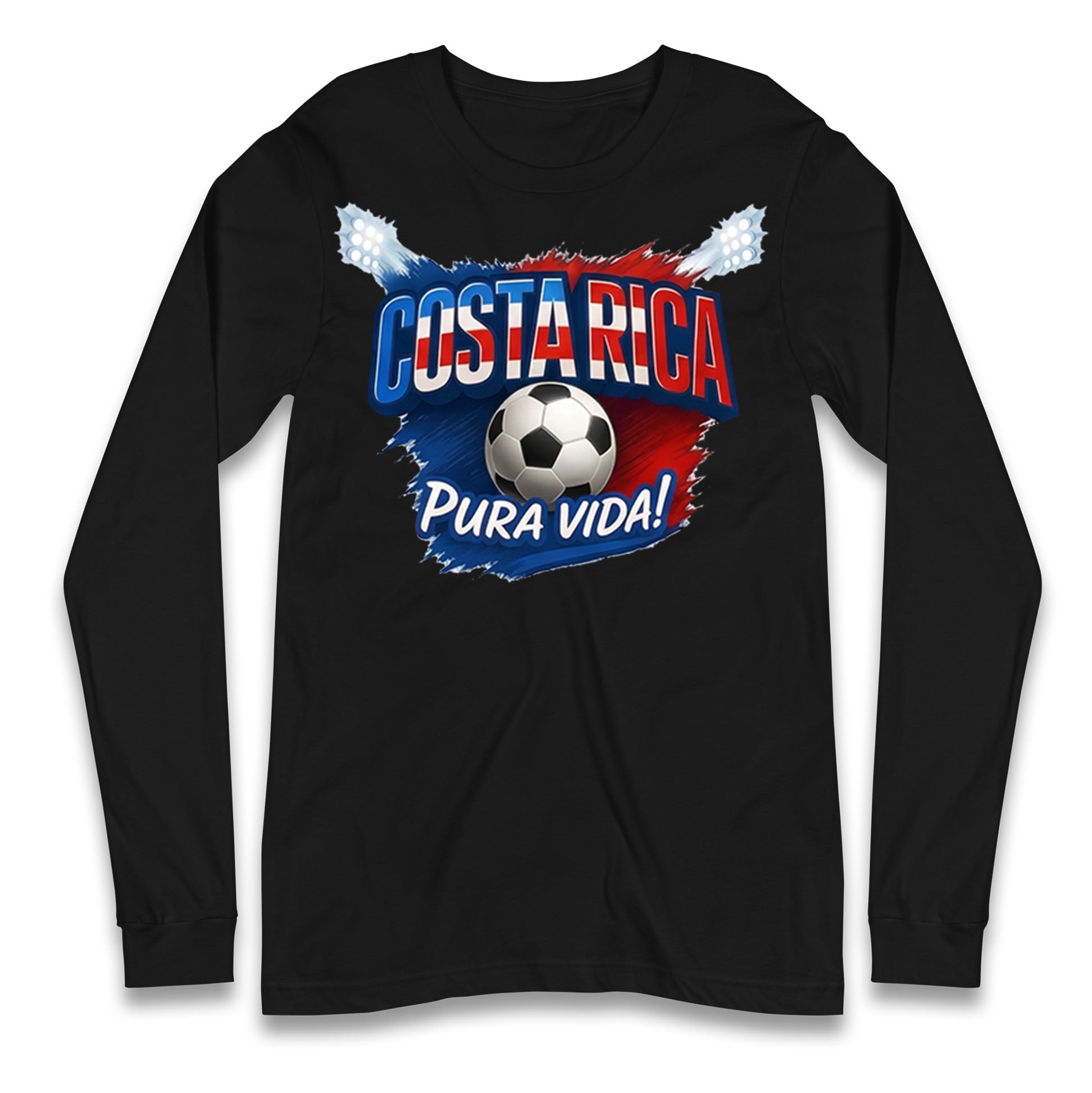 Costa Rica Retro World Cup Longsleeve T Shirt 