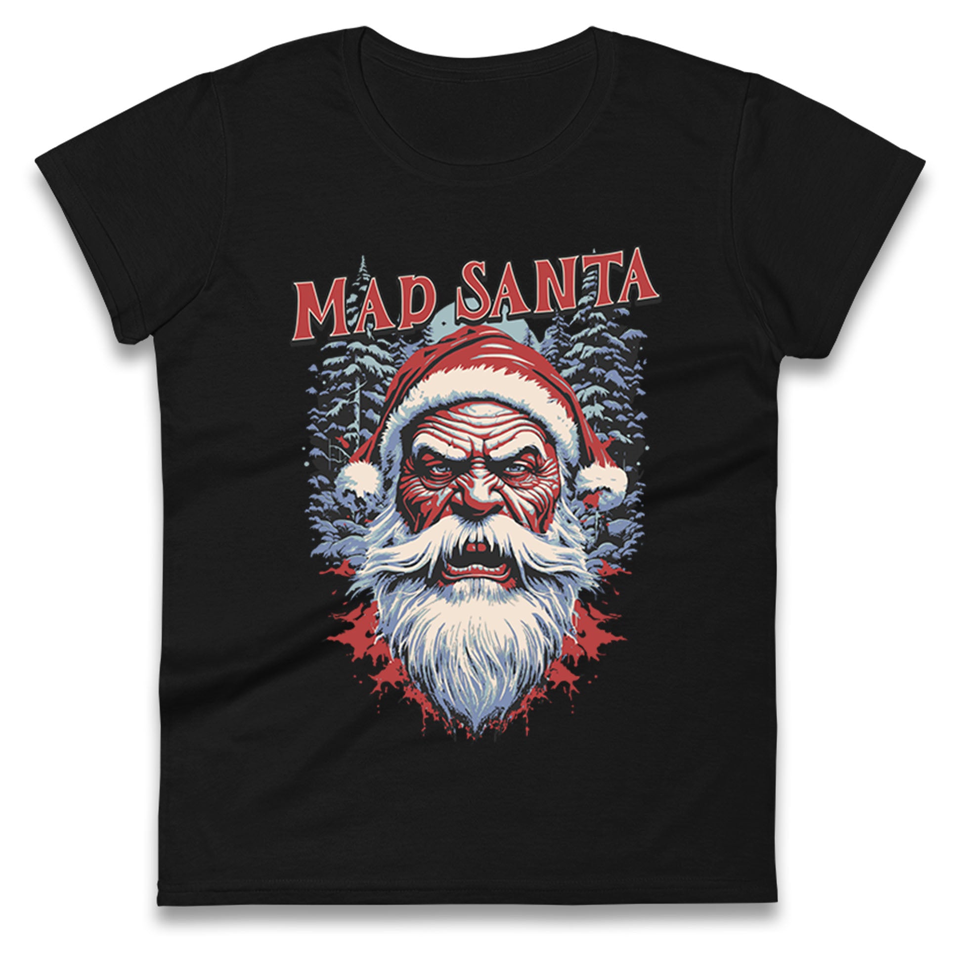 Mad Santa Ladies T Shirt
