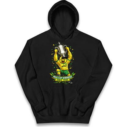 Norwich City Milk Cup Winners Kids Hoodie