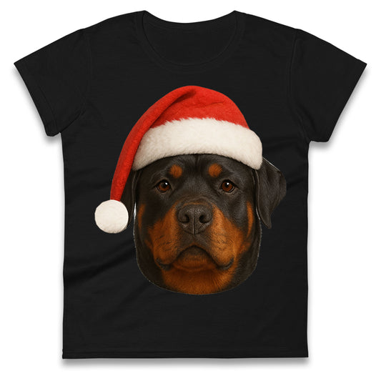 Rottweiler Christmas Ladies T Shirt 