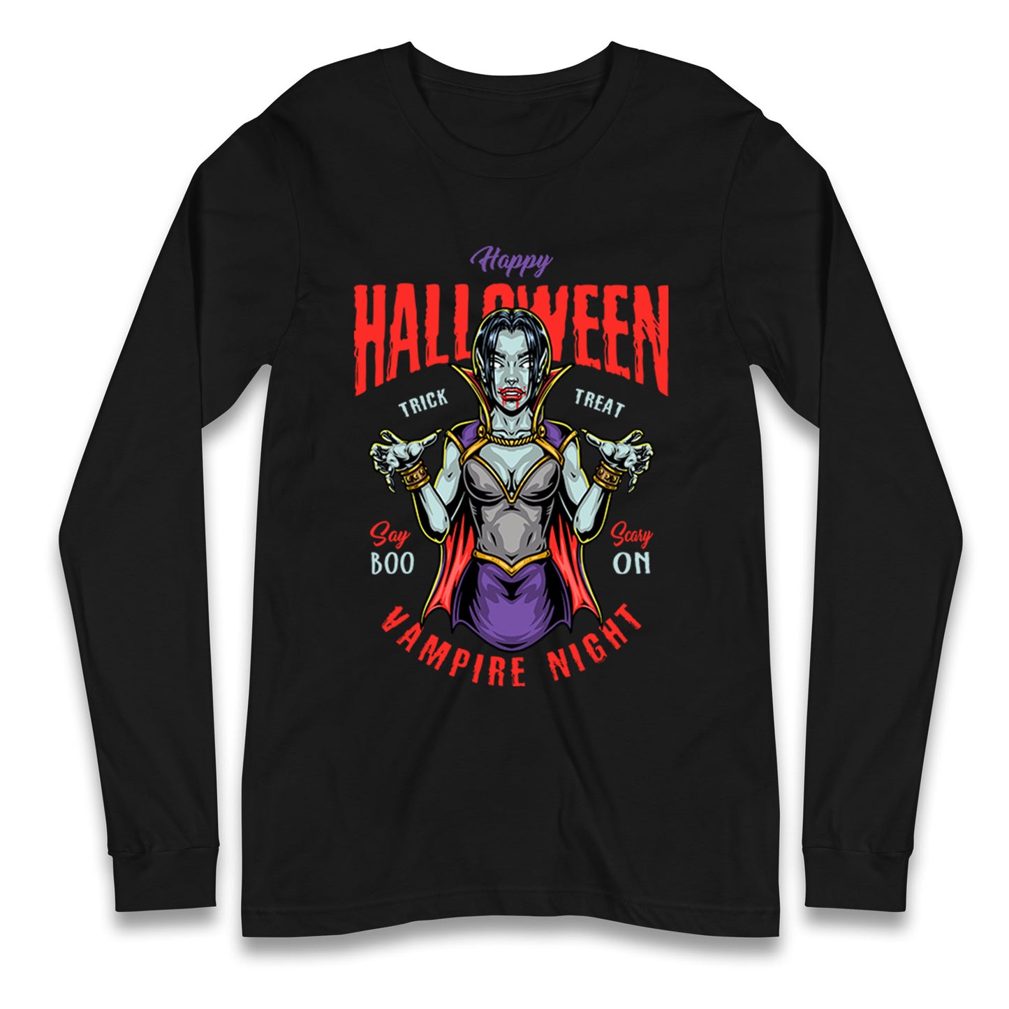 Halloween Vampire Longsleeve T Shirt