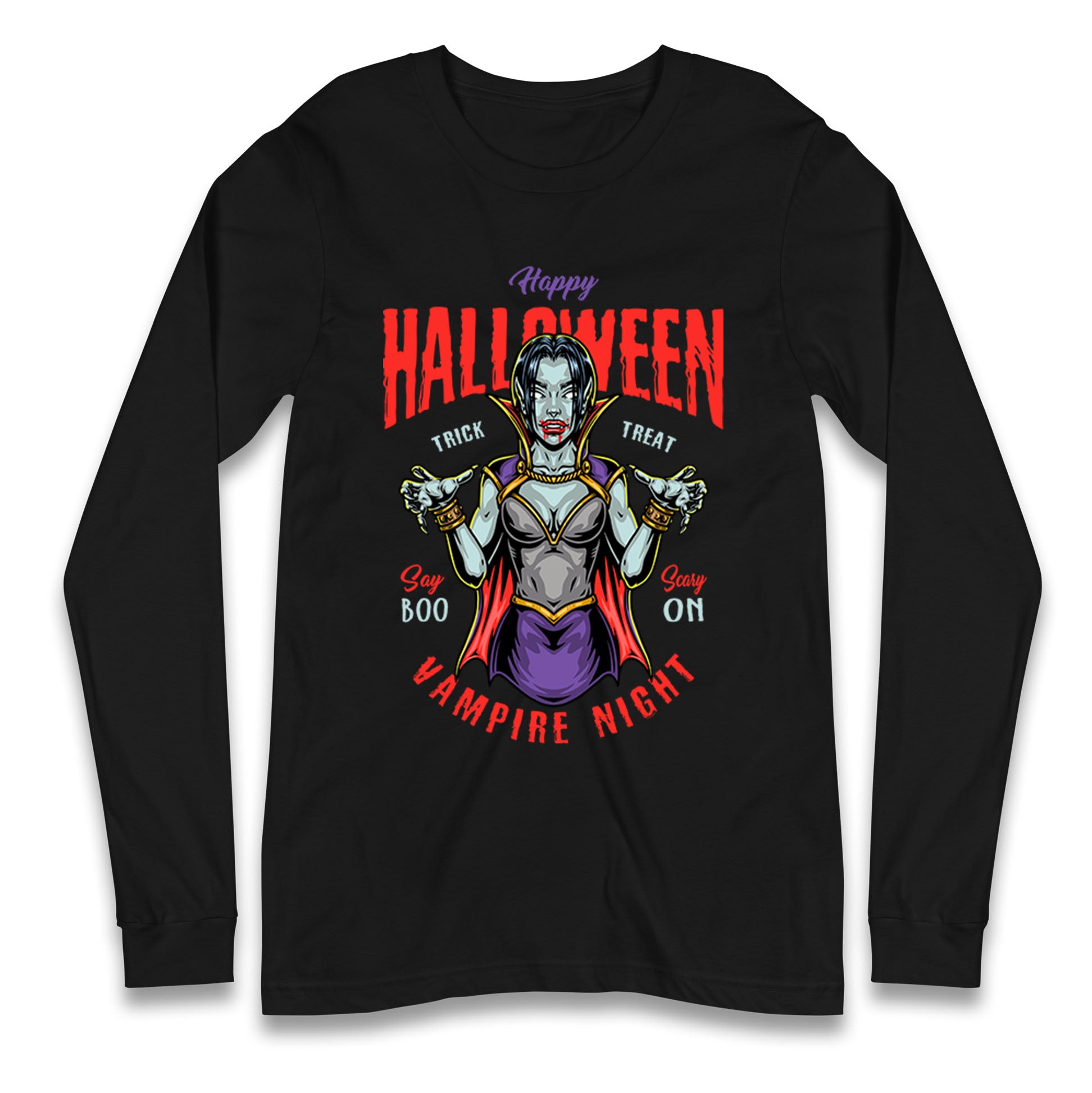 Halloween Vampire Longsleeve T Shirt