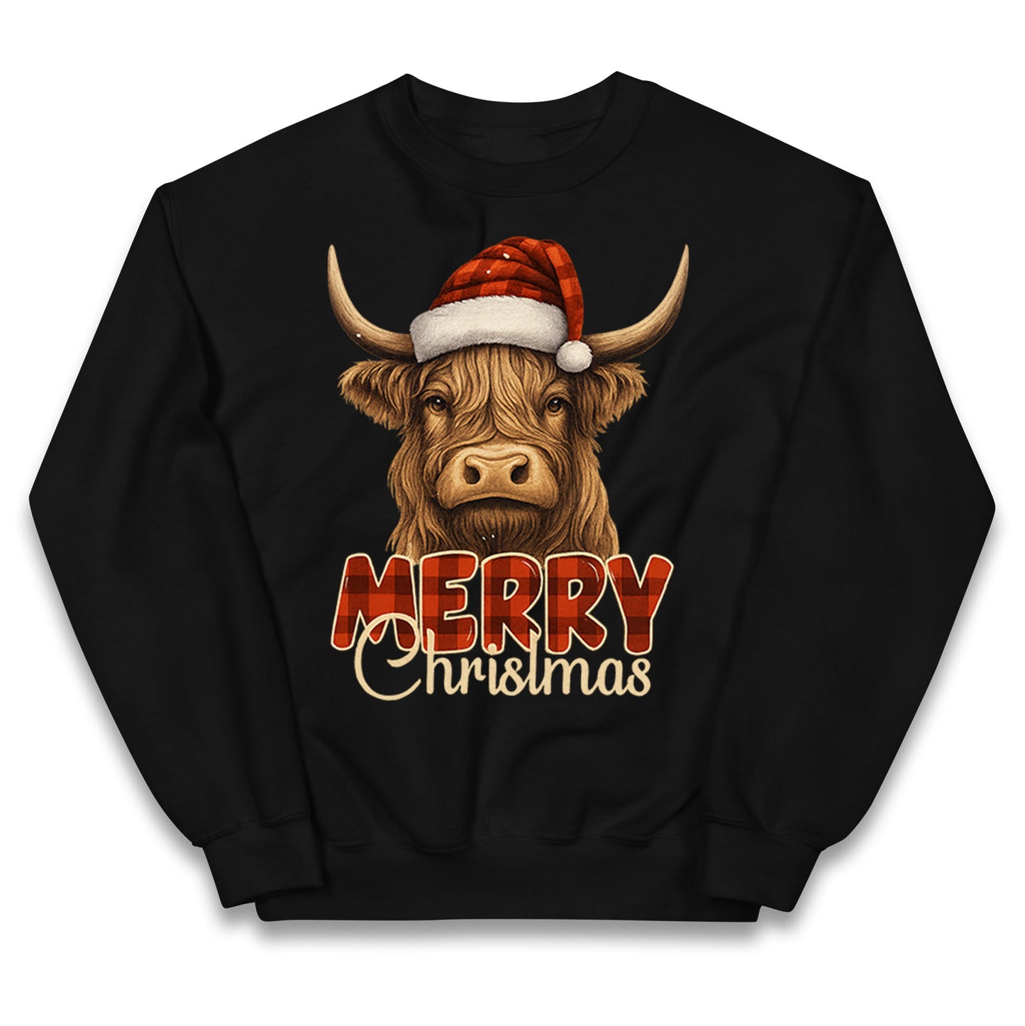Highland Cow Christmas Kids Jumper
