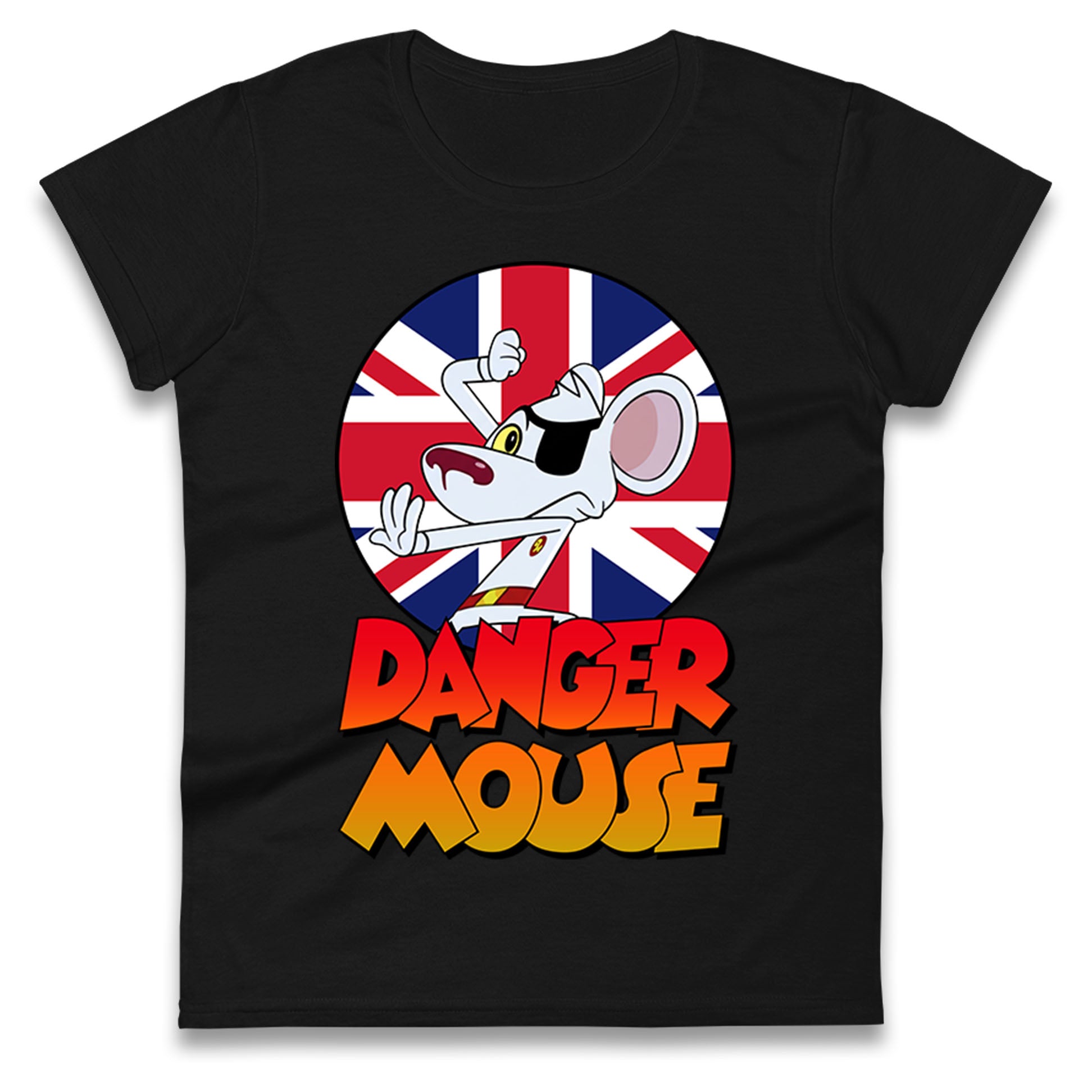 Danger Mouse Union Jack Ladies T Shirt