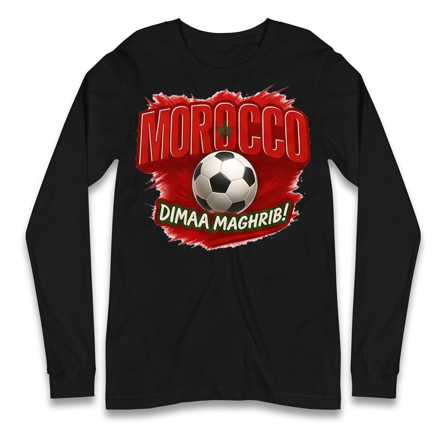Morocco Retro World Cup Longsleeve T Shirt