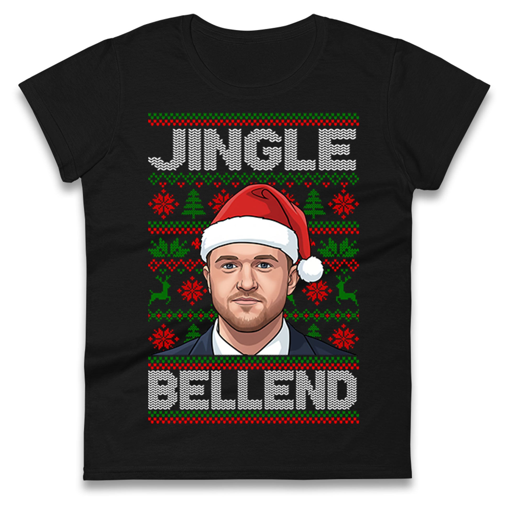 Tommy Robinson Jingle Bell End Christmas Ladies Shirt
