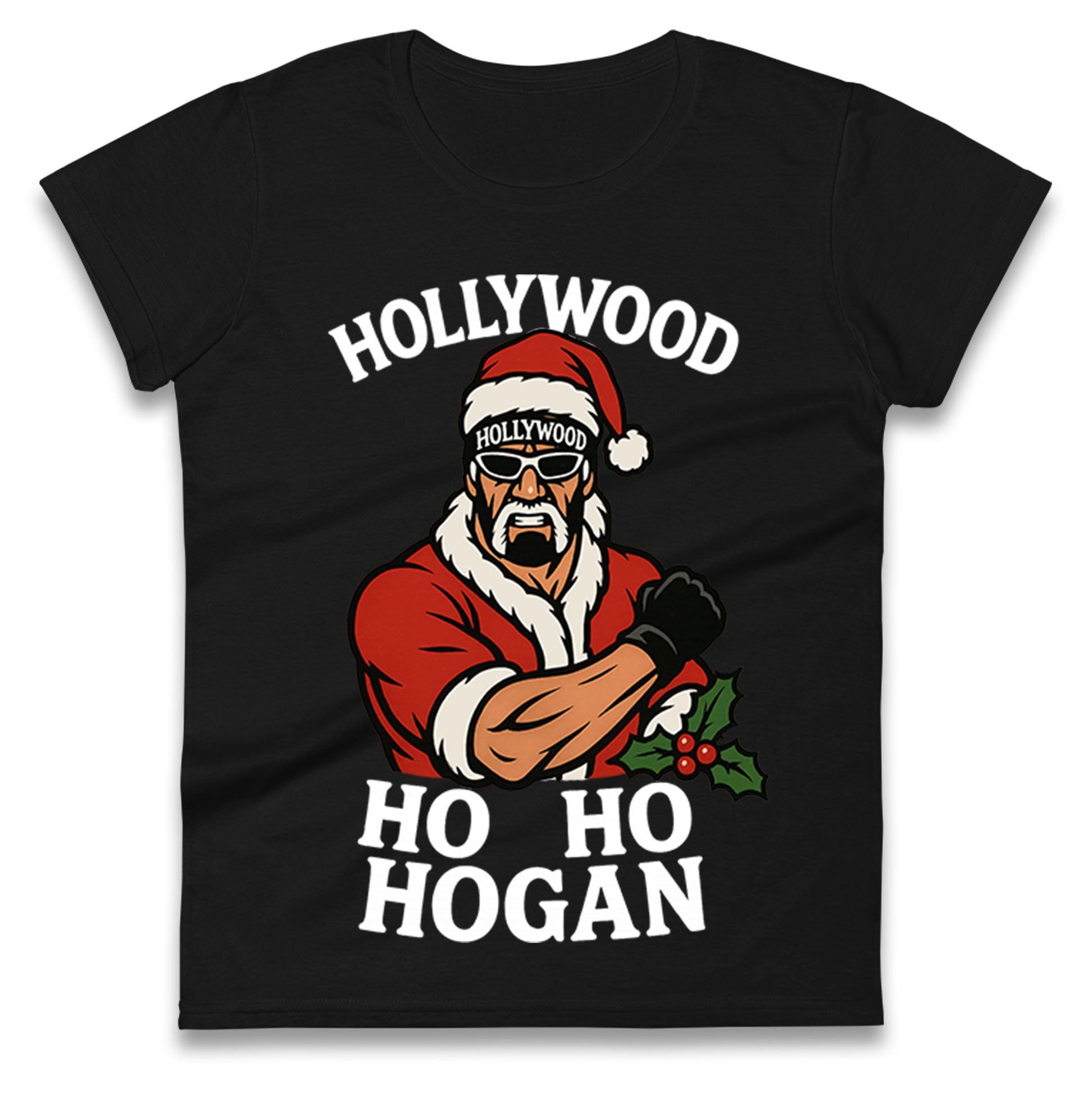 Hulk Hogan Christmas Ladies T Shirt 