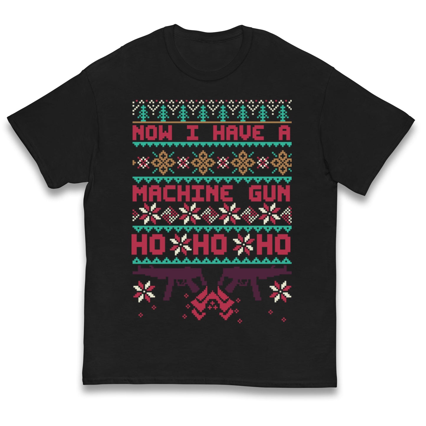 Now I Have A Machine Gun Christmas Kids T Shirt