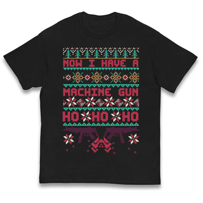 Now I Have A Machine Gun Christmas Kids T Shirt