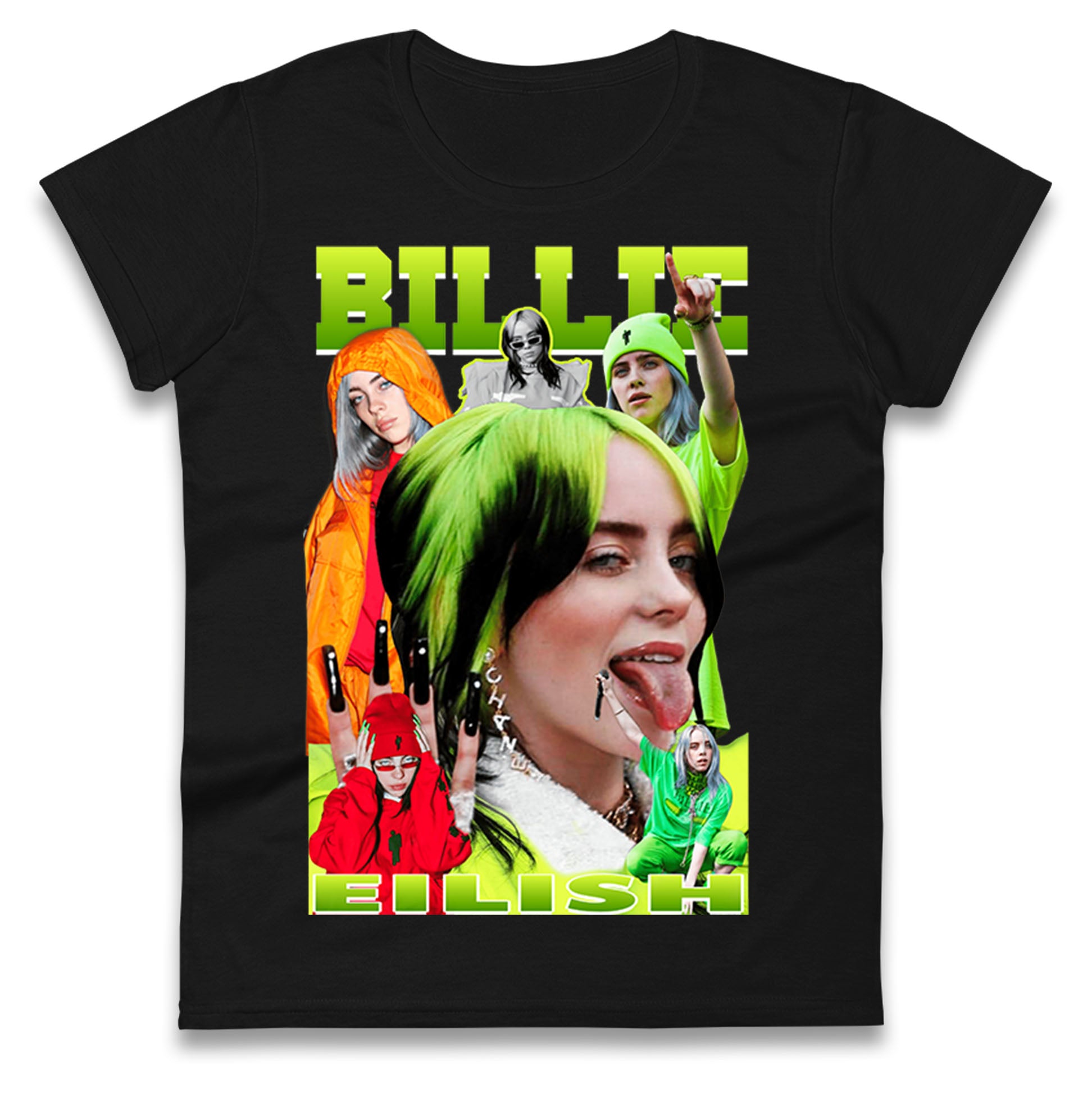 Billie Eilish Green Ladies T Shirt