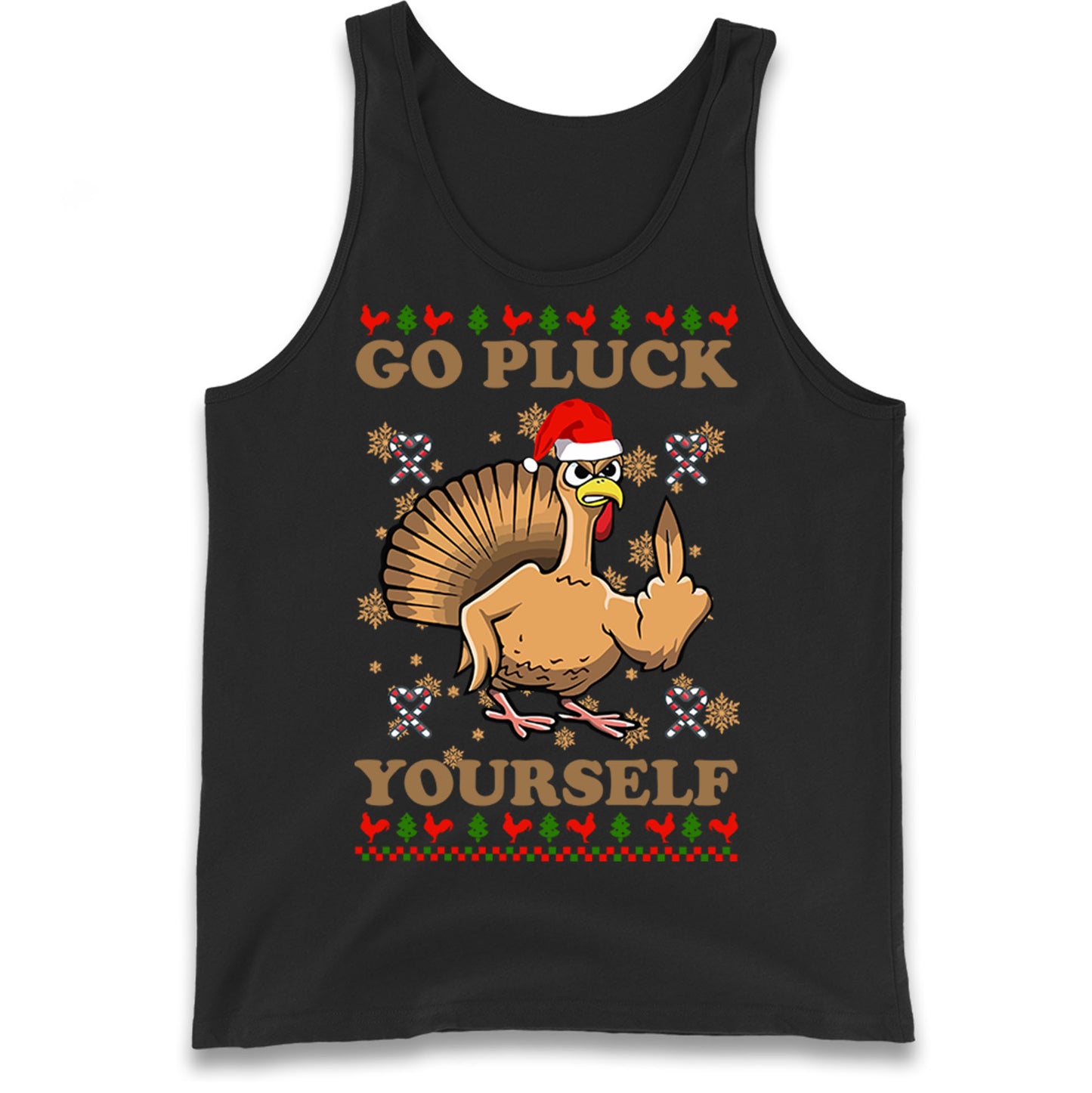Christmas Go Pluck Yourself Funny Tank Top