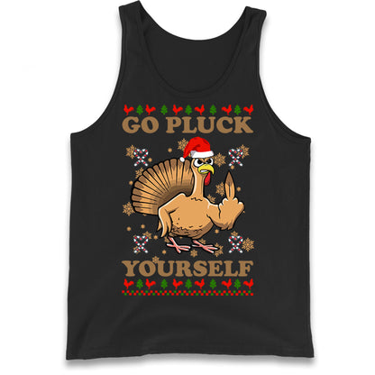 Christmas Go Pluck Yourself Funny Tank Top