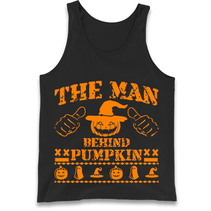 The Man Behind Pumpkin Halloween Tank Top