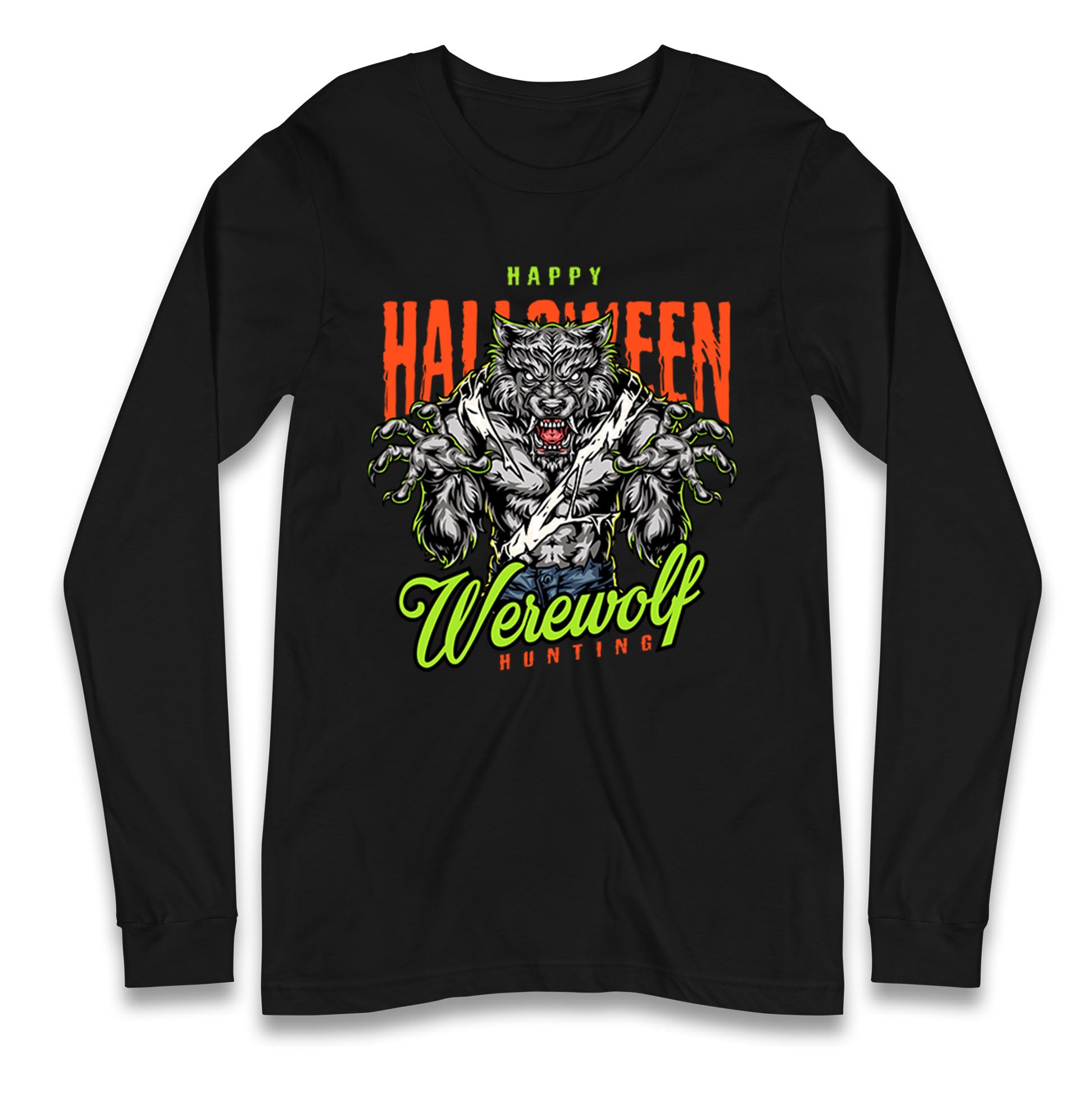 Halloween Werewolf Longsleeve T Shirt