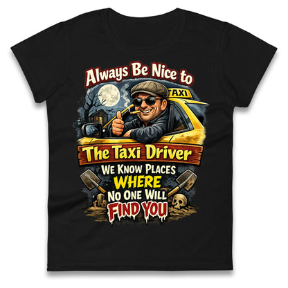 Taxi Driver Ladies T Shirt