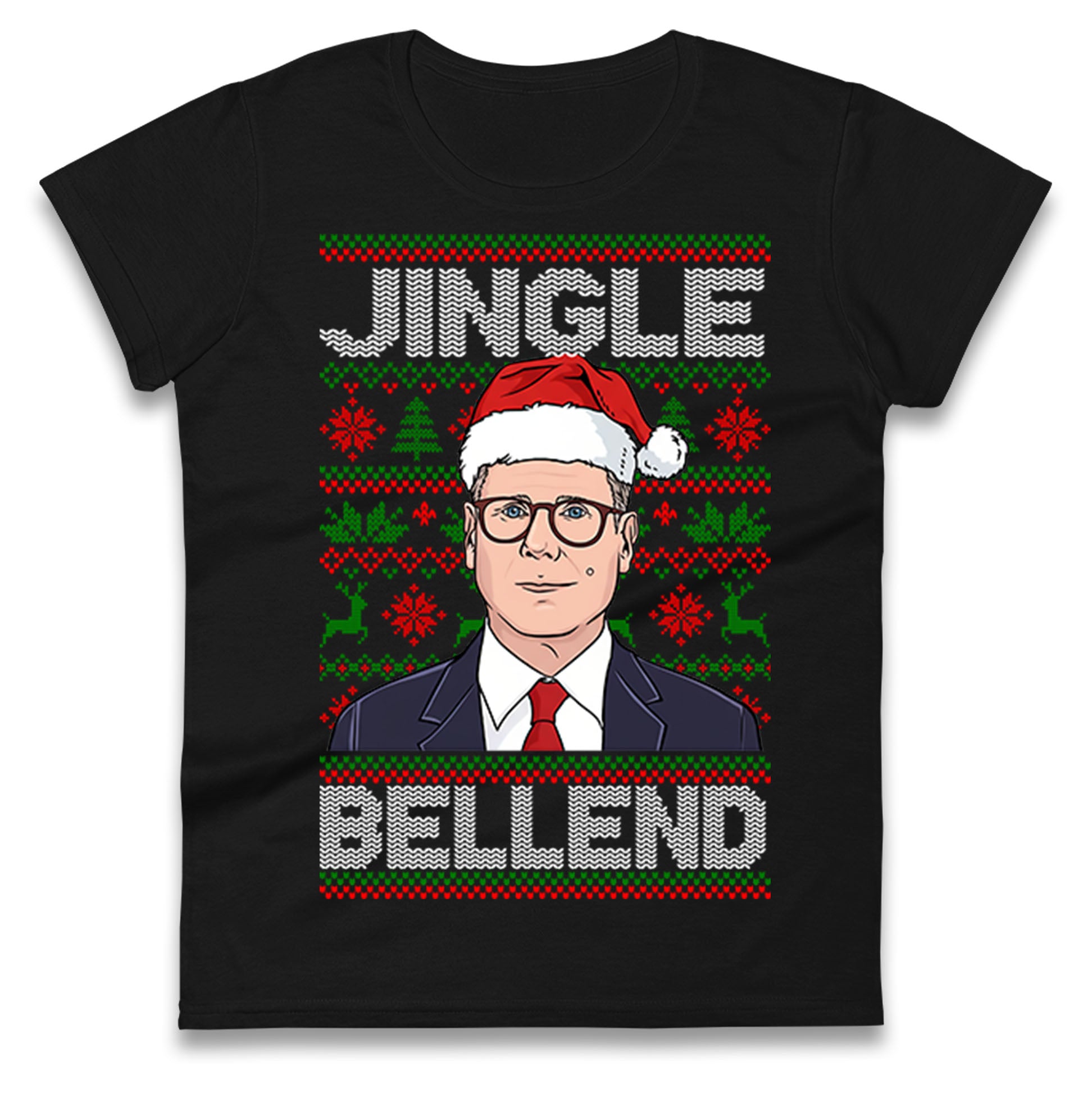 Keir Starmer Jingle Bell End Christmas Ladies Shirt
