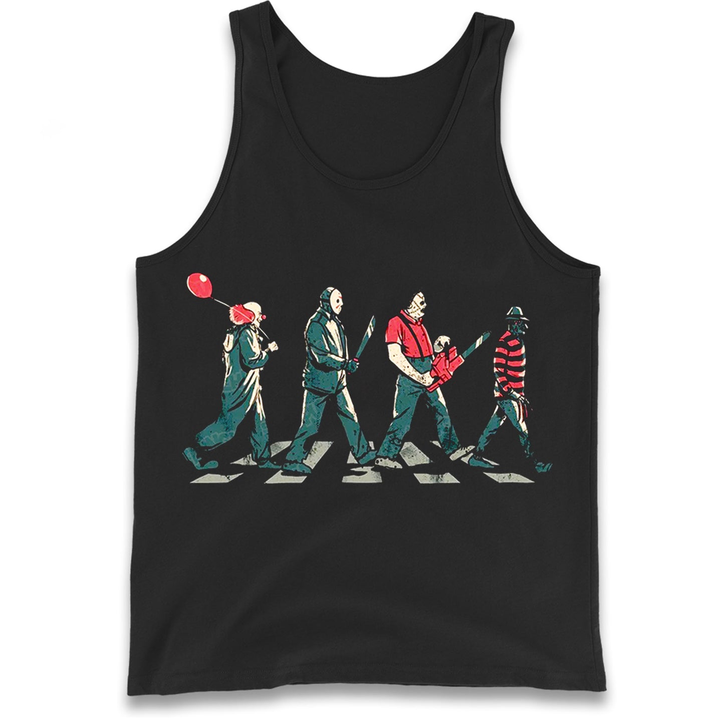 Horror Characters Friends Spoof Halloween Tank Top