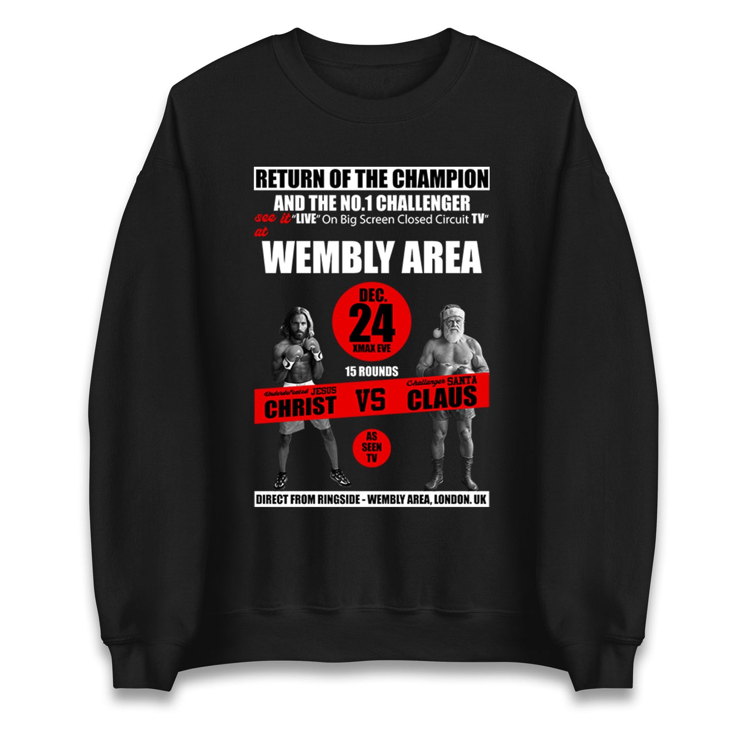 Jesus Christ Vs Santa Claus Jumper 