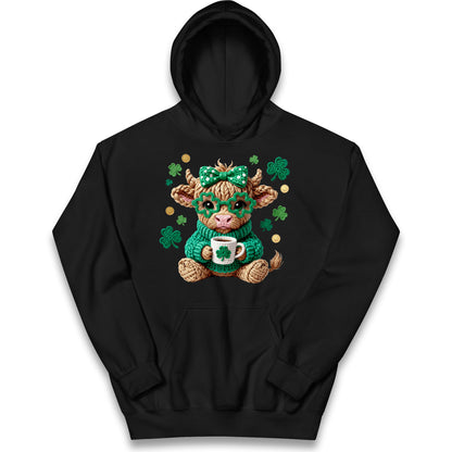 Cute Cow St Patrick Kids Hoodie