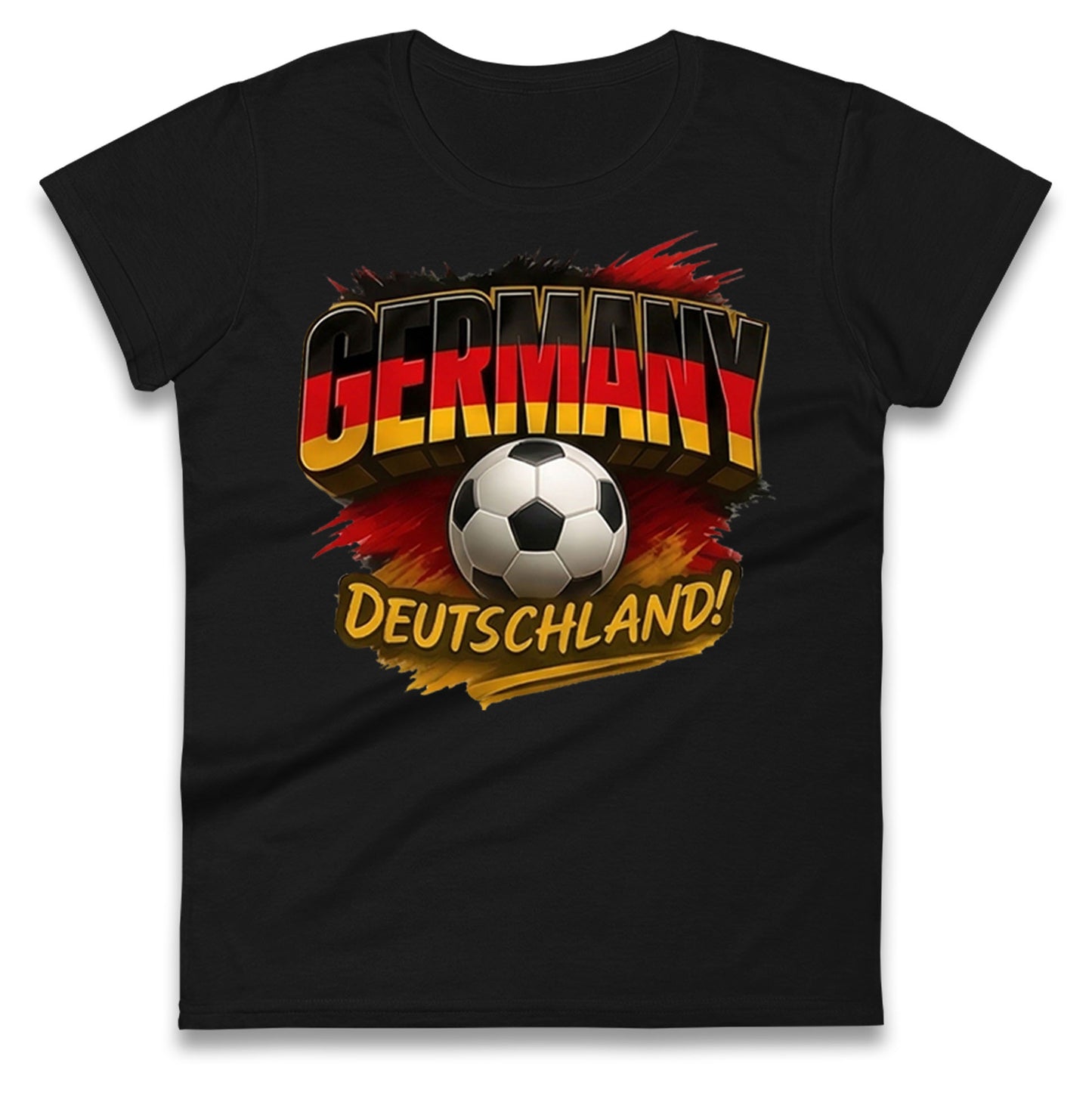 Germany Retro World Cup Ladies T Shirt
