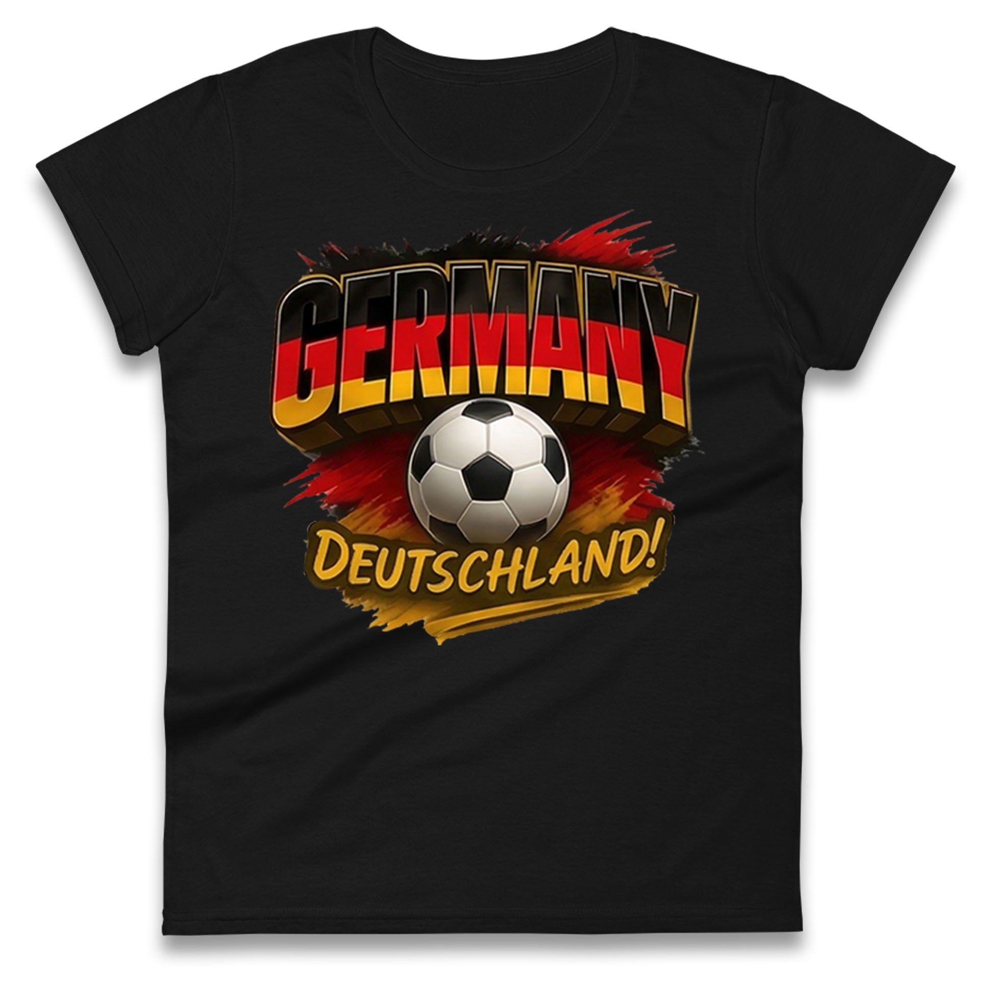 Germany Retro World Cup Ladies T Shirt