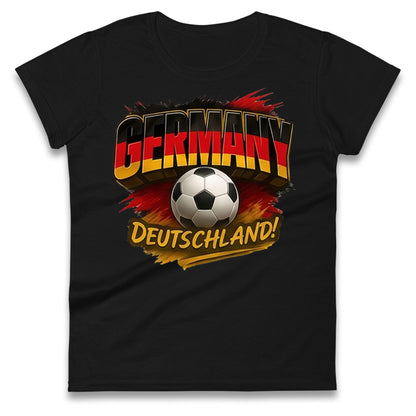 Germany Retro World Cup Ladies T Shirt