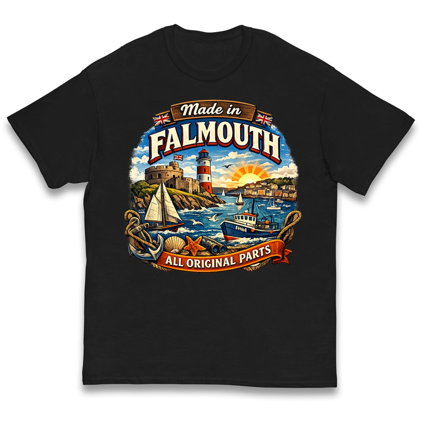 Made In Falmouth All Original Parts Kids T Shirt