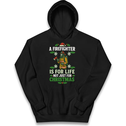 Firefighter Christmas Kids Hoodie