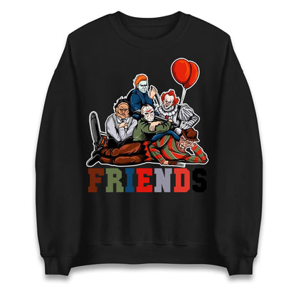 Horror Vintage Characters Friends Halloween Sweatshirt
