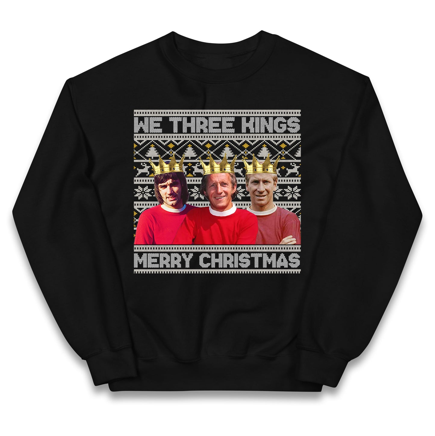 denis law bobby charlton george best christmas jumper